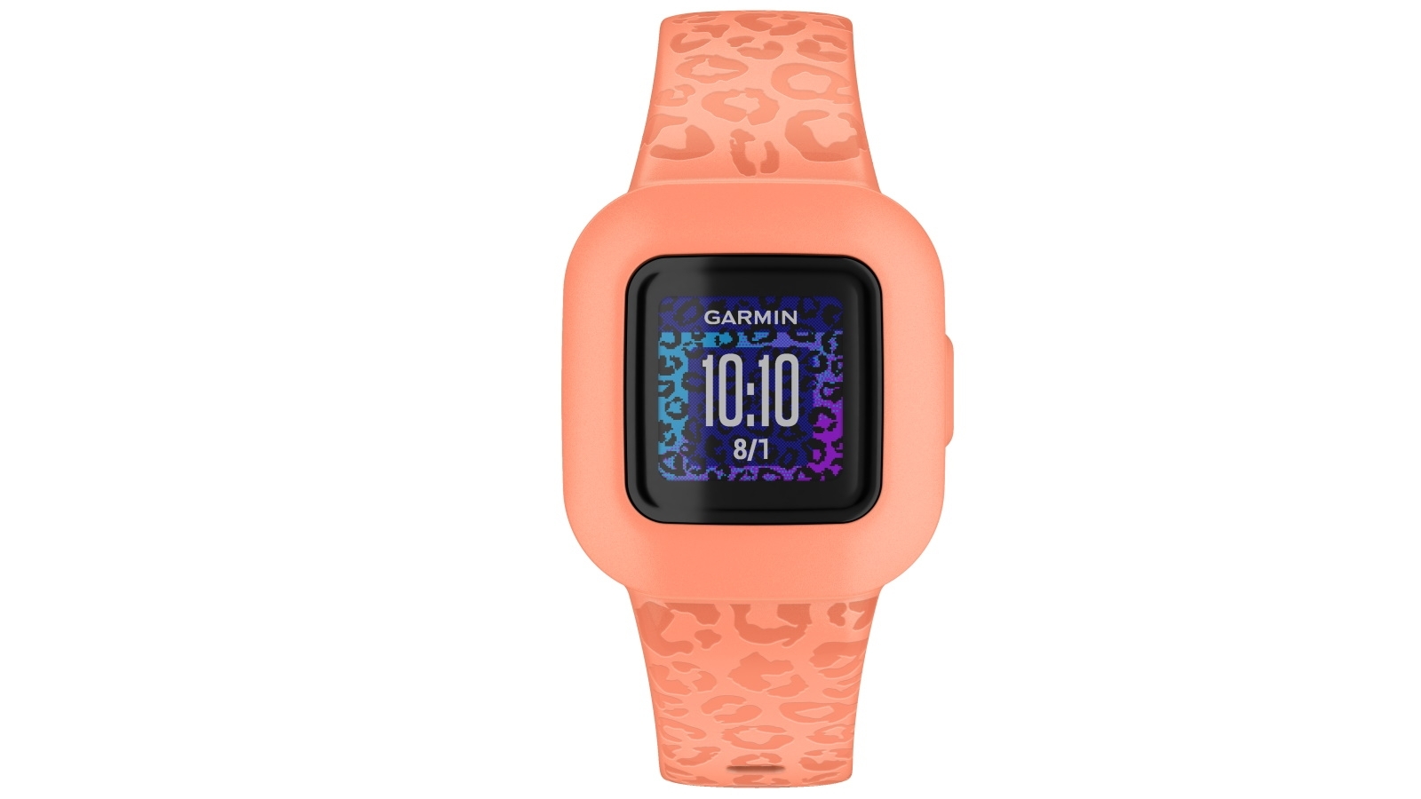 Garmin Vivofit Jr 3 Kids Fitness Tracker - Peach Leopard | Domayne