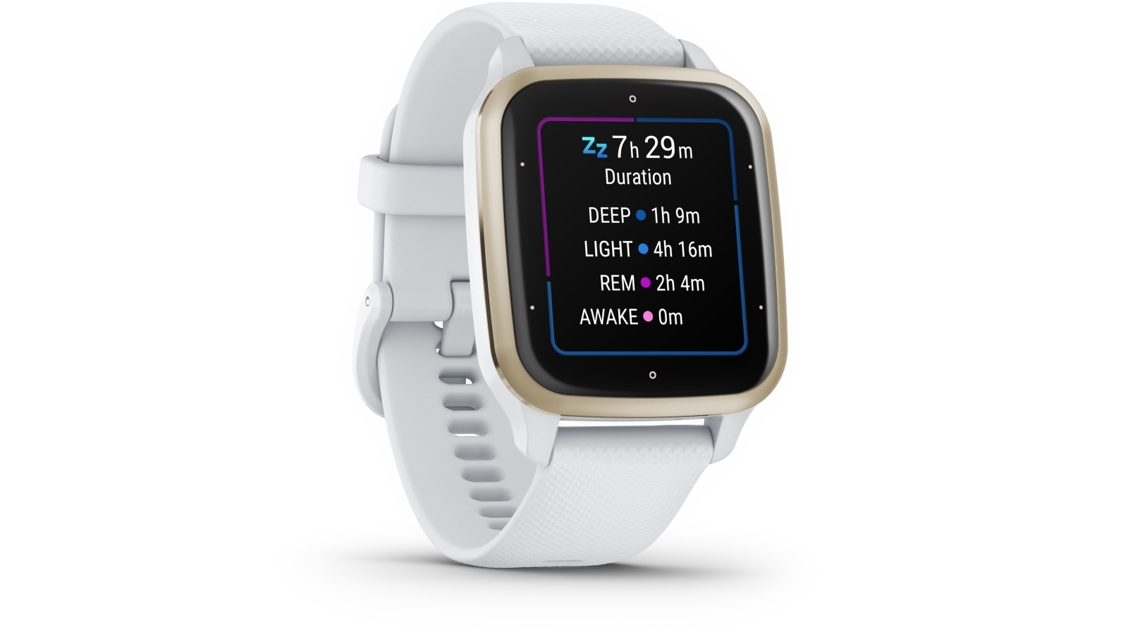 Garmin Venu Sq2 GPS Smart Watch - White and Cream Gold Bezel Garmin Venu Sq2 GPS Smart Watch - White and Cream Gold Bezel