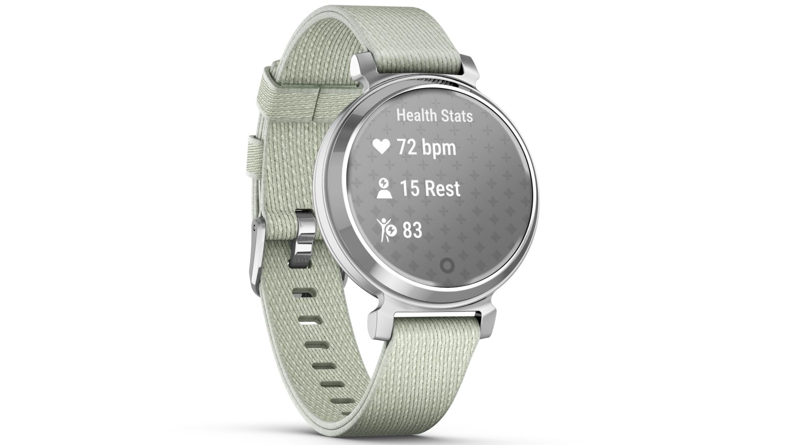 Garmin Lily 2 Fabric SmartWatch - Silver/Sage Grey | Domayne