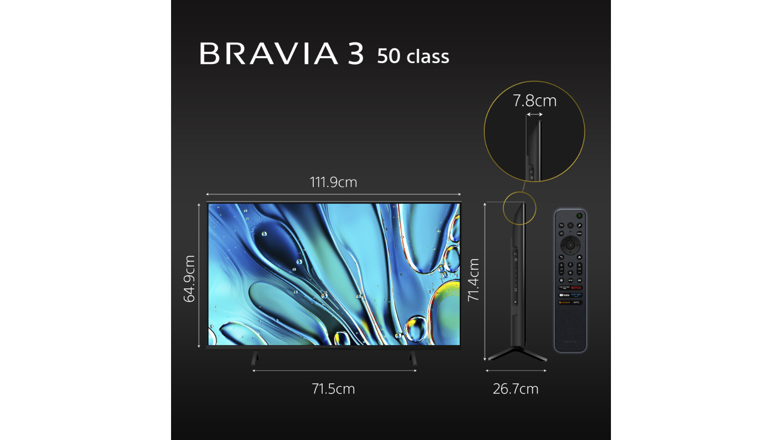 Sony 50-inch Bravia 3 4K Direct LED Google TV | Domayne