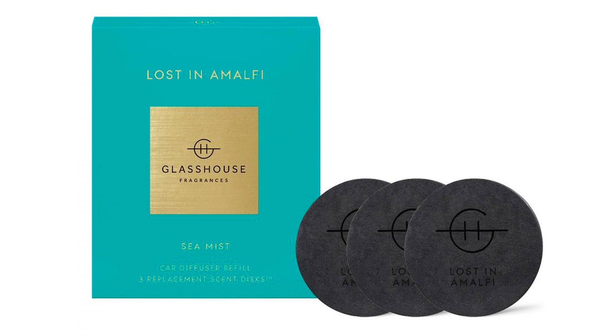 Glasshouse Replacement Scent Disks for Car Diffuser - Lost in Amalfi