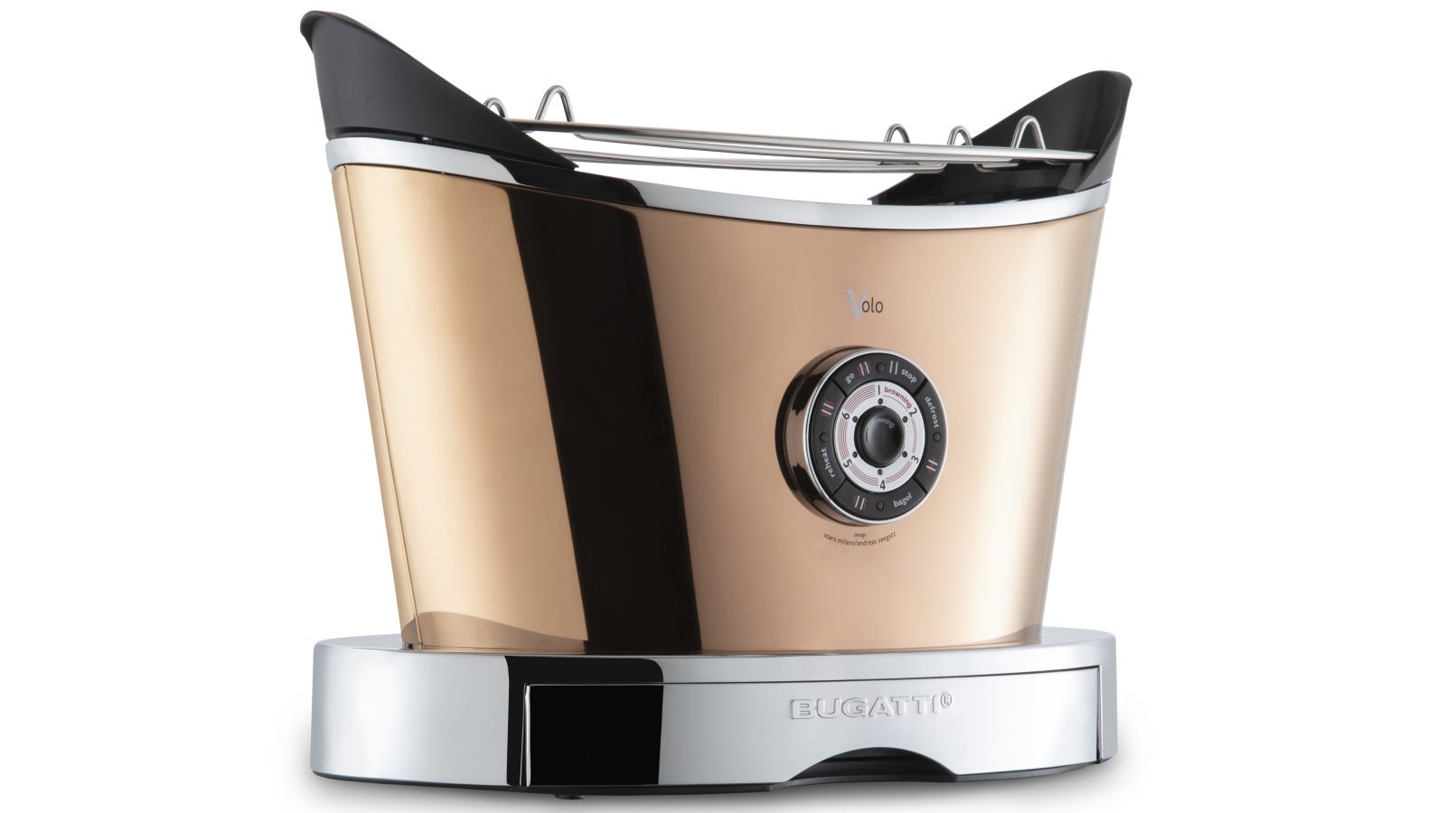 Bugatti Volo 2 Slice Toaster - Rose Gold | Domayne