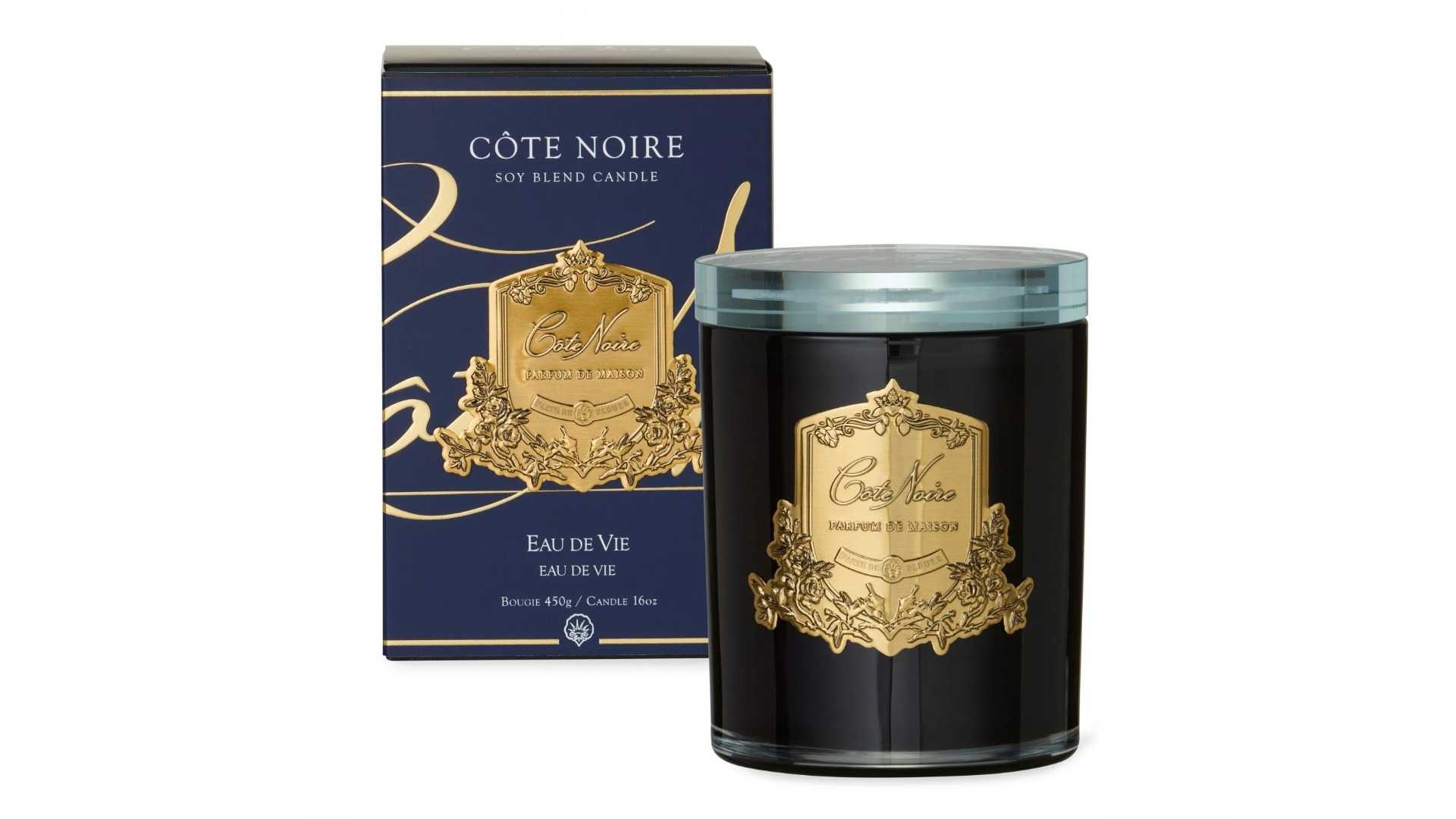 Cote Noire Gold Badge Eau De Vie 450g Candle