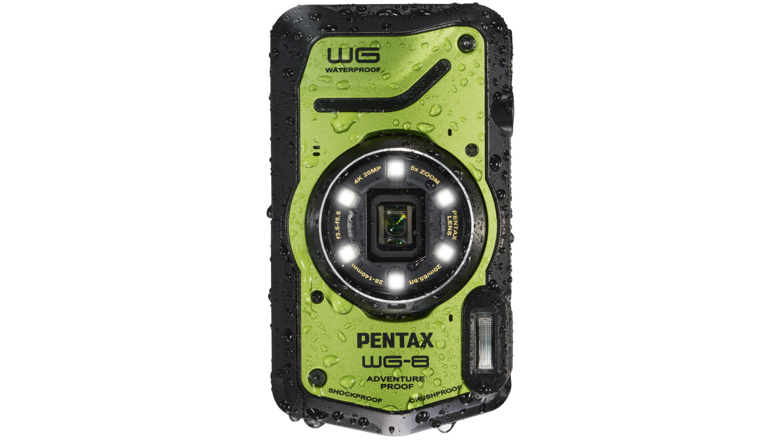 Pentax WG-8 Waterproof Compact Camera Green Domayne