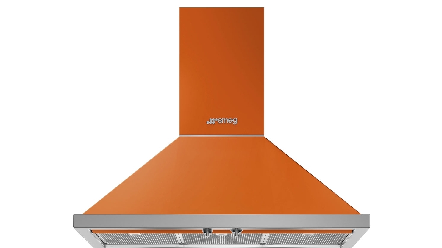 Smeg 90cm Portofino Wallmount Rangehood - Orange