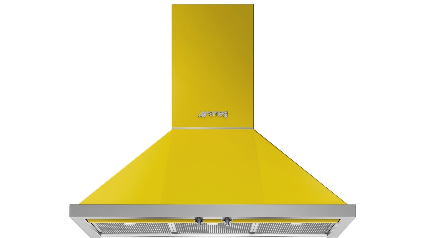 Smeg 90cm Portofino Wallmount Rangehood - Sunshine Yellow