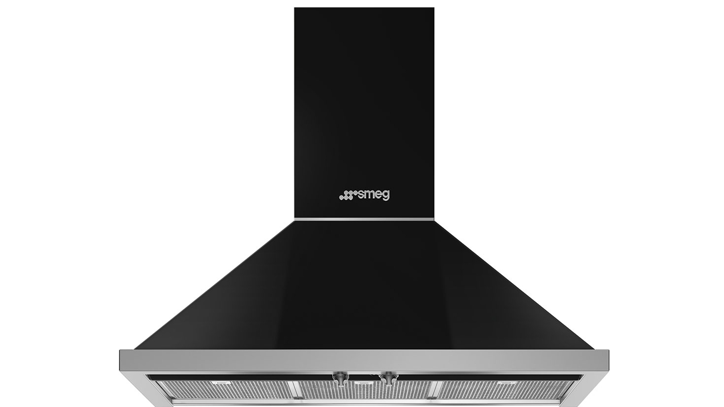 Smeg 90cm Portofino Wallmount Rangehood - Black