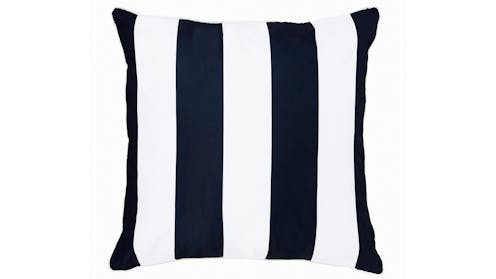 Outdoor Stripe Cushion Navy Domayne - Main Image