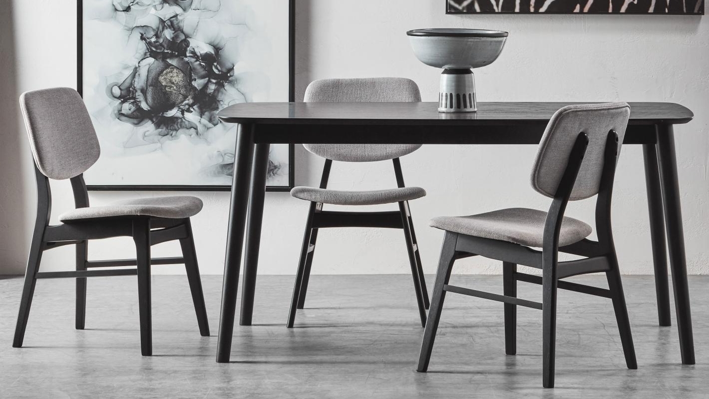 Zara Rectangular Dining Table Black Domayne