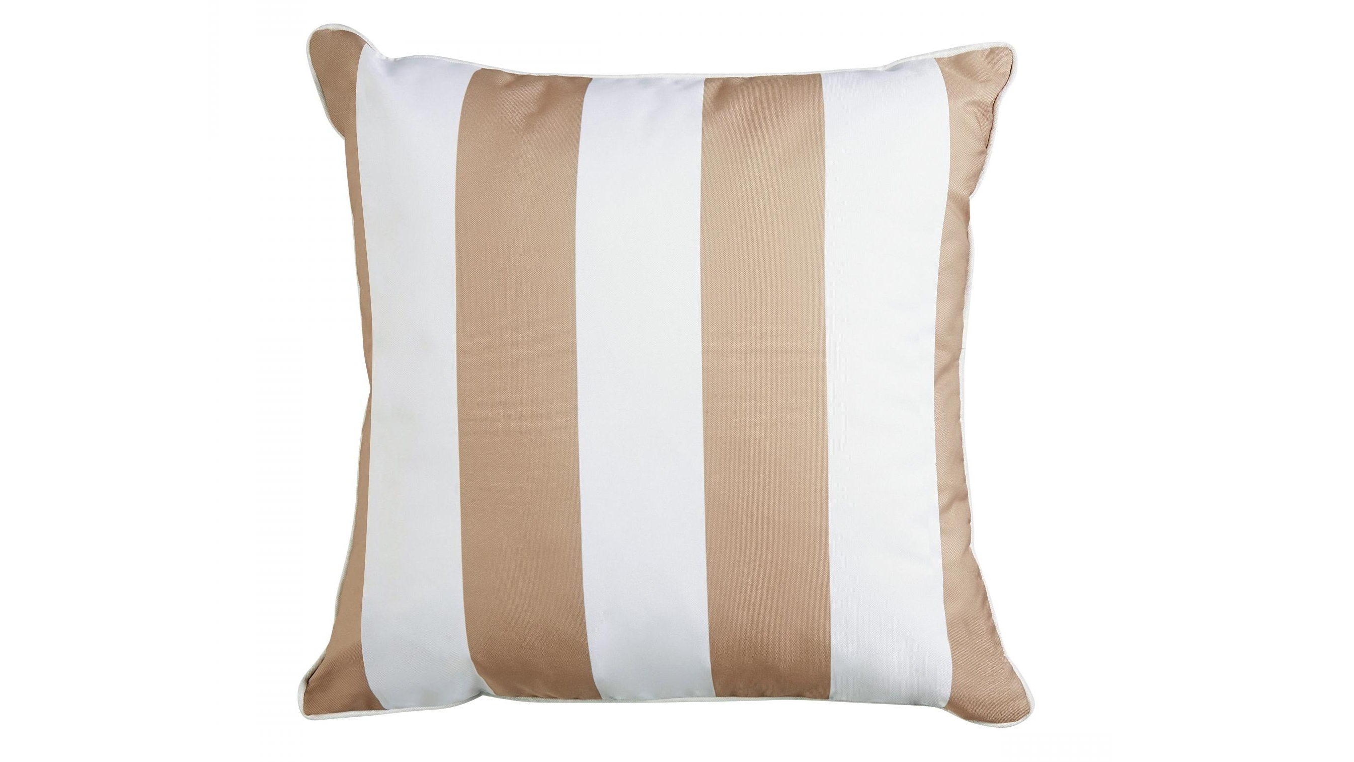 Stripe Latte Outdoor Cushion