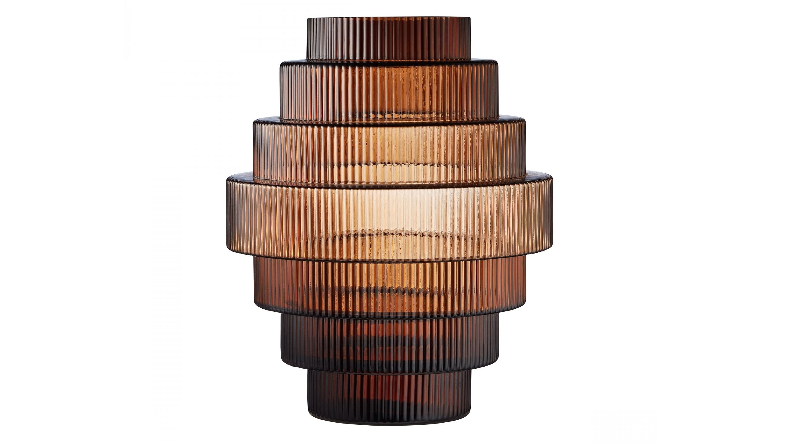 Jameson Tiered Amber Vase