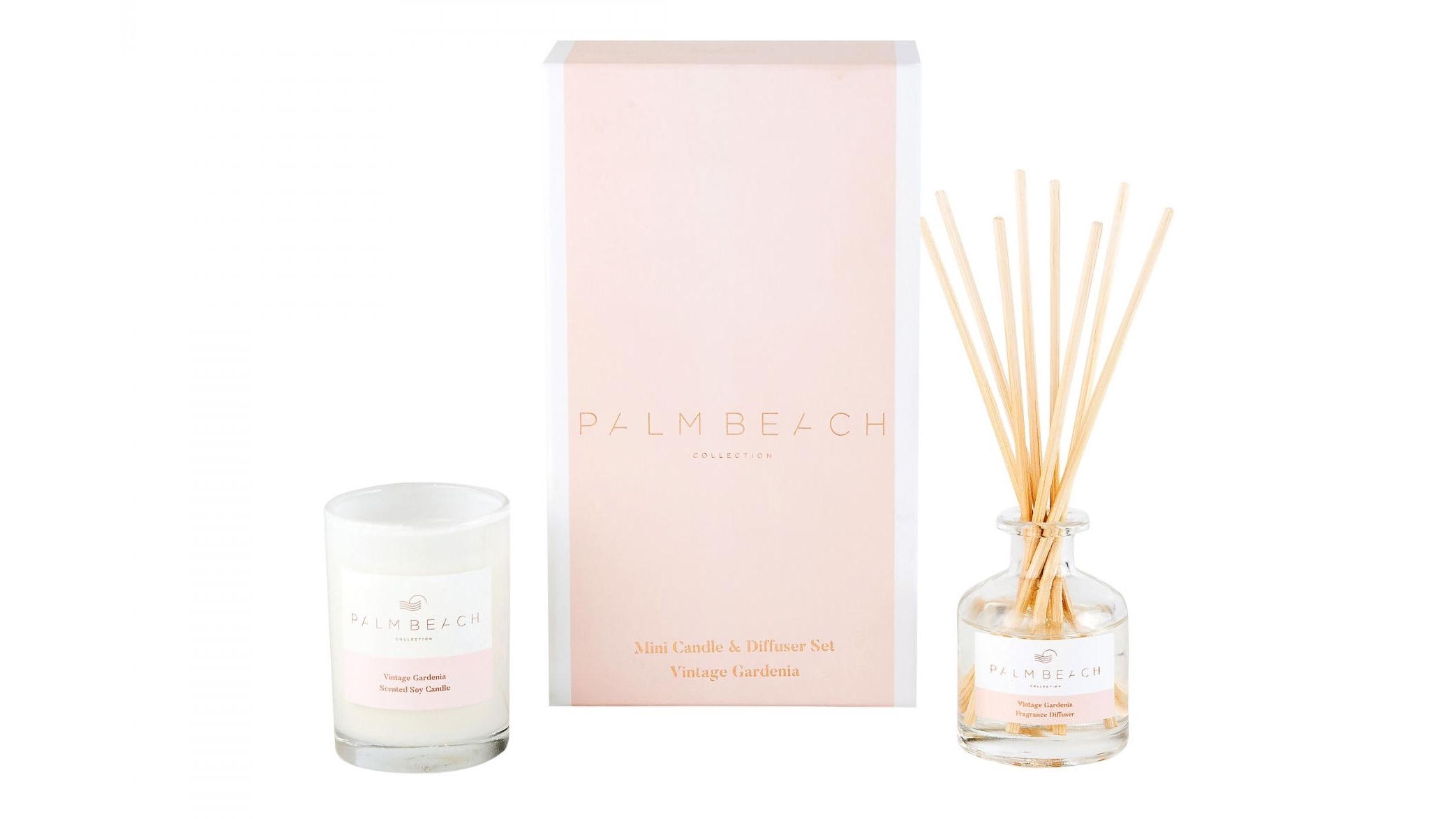 Palm Beach Collection Vintage Gardenia Mini Candle & Diffuser Gift Pack