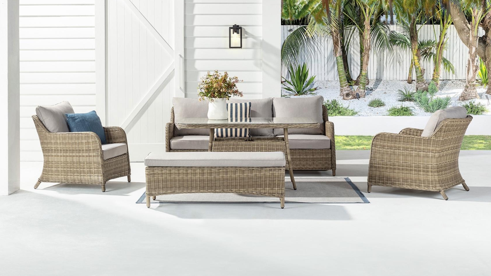 Evora 5Piece Outdoor Lounge/Dining Setting Domayne