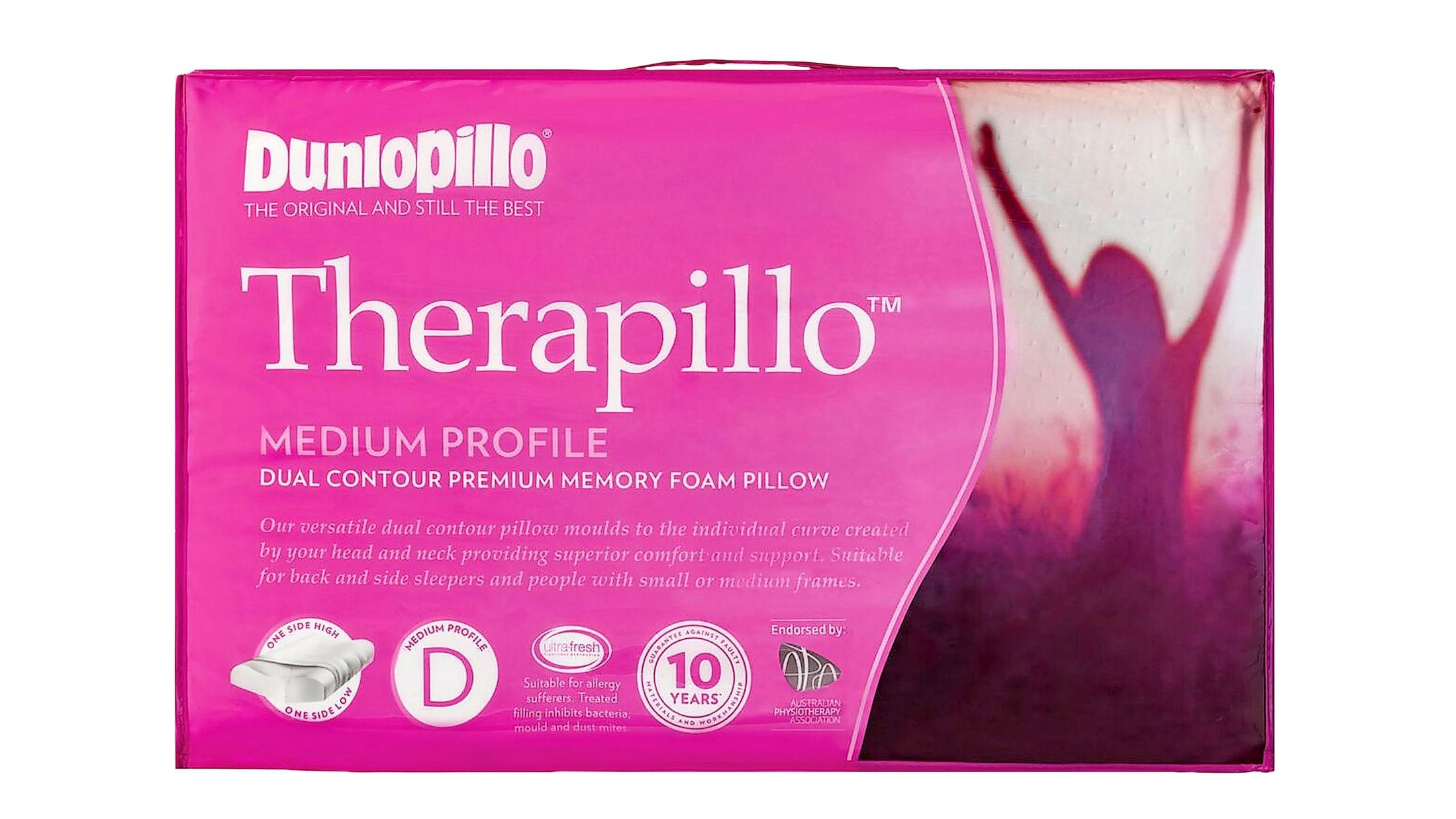 Dunlopillo Therapillo Premium Medium Dual Contour Pillow