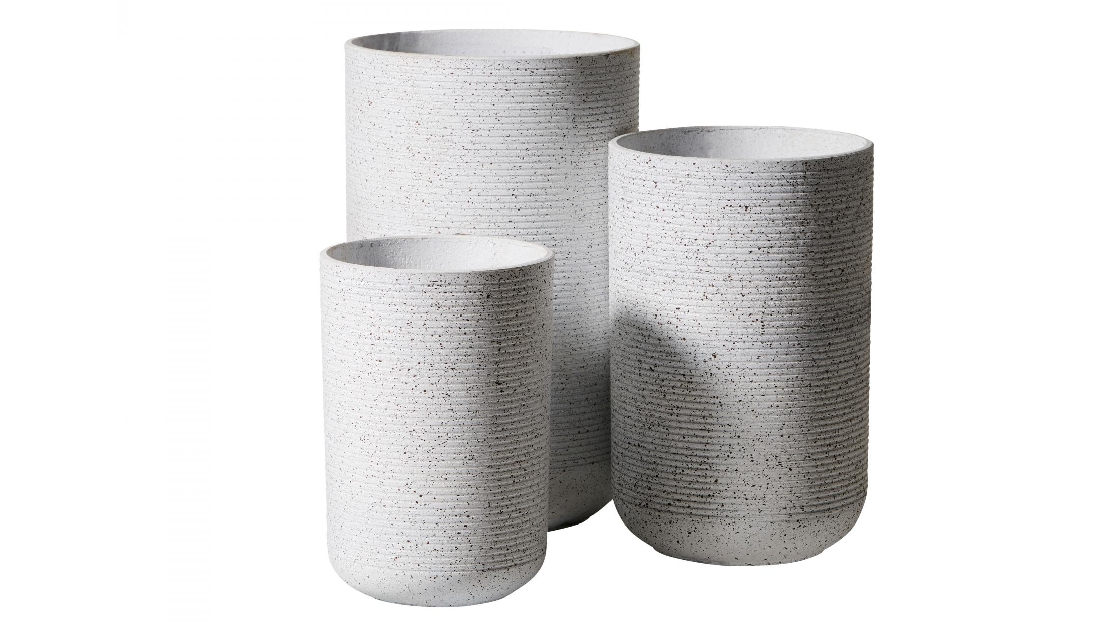 Moraca White Ribbed Planter