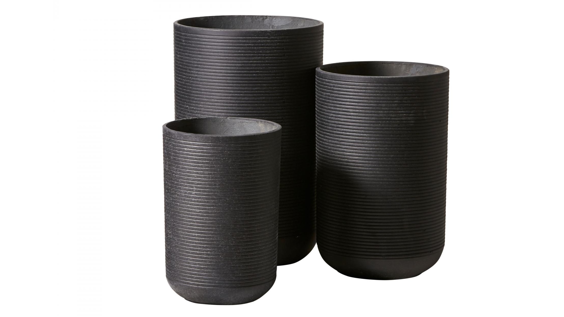 Moraca Black Ribbed Planter