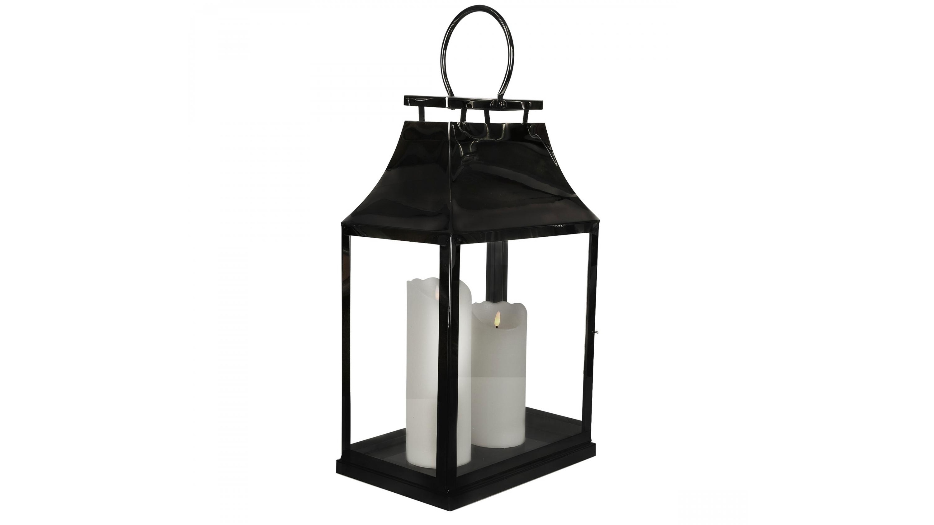 Tropea Black Hurricane Lantern Domayne