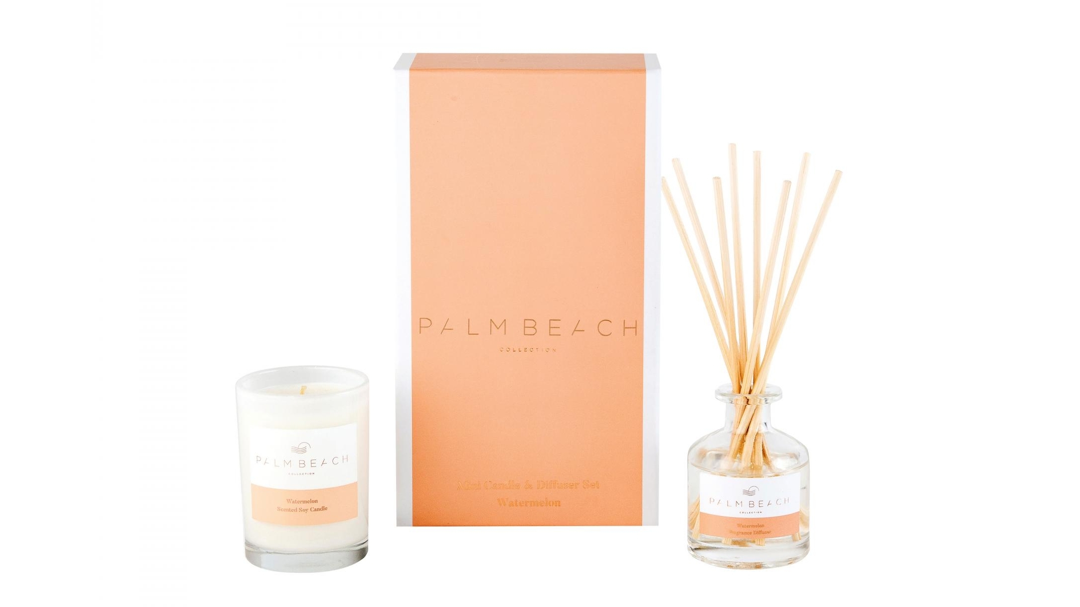 Palm Beach Collection Watermelon Mini Candle & Diffuser Gift Pack