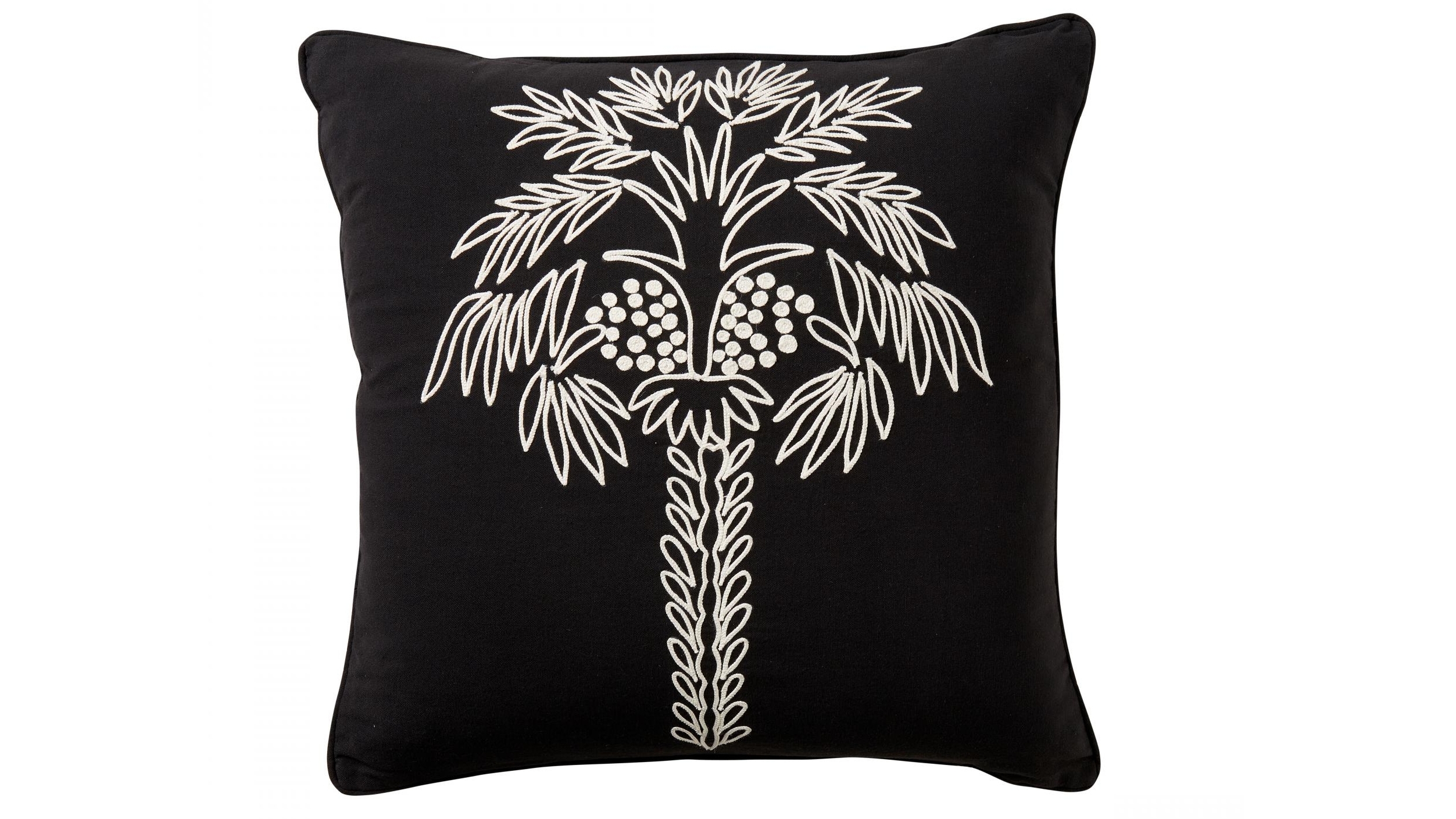 Samana Black Palm Cushion