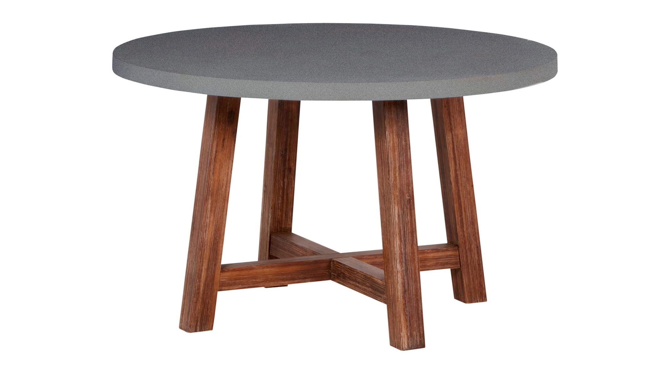 Estrella Round Outdoor Dining Table Grey Domayne
