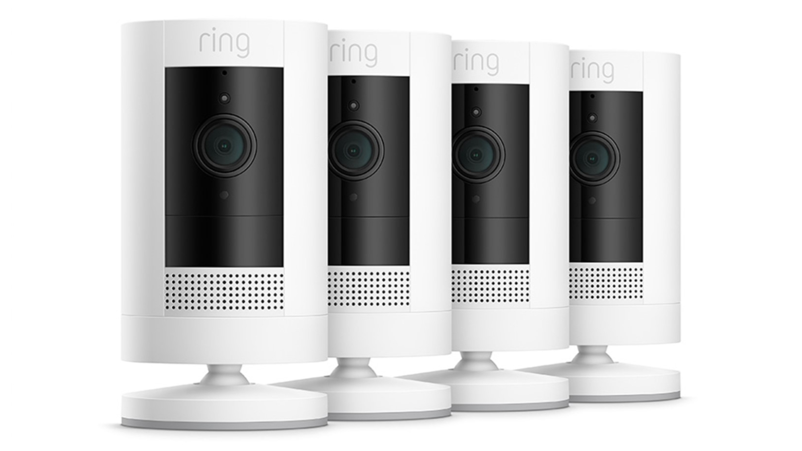 Ring 4-Pack Outdoor Camera (Stick Up Cam) Battery - White | Domayne