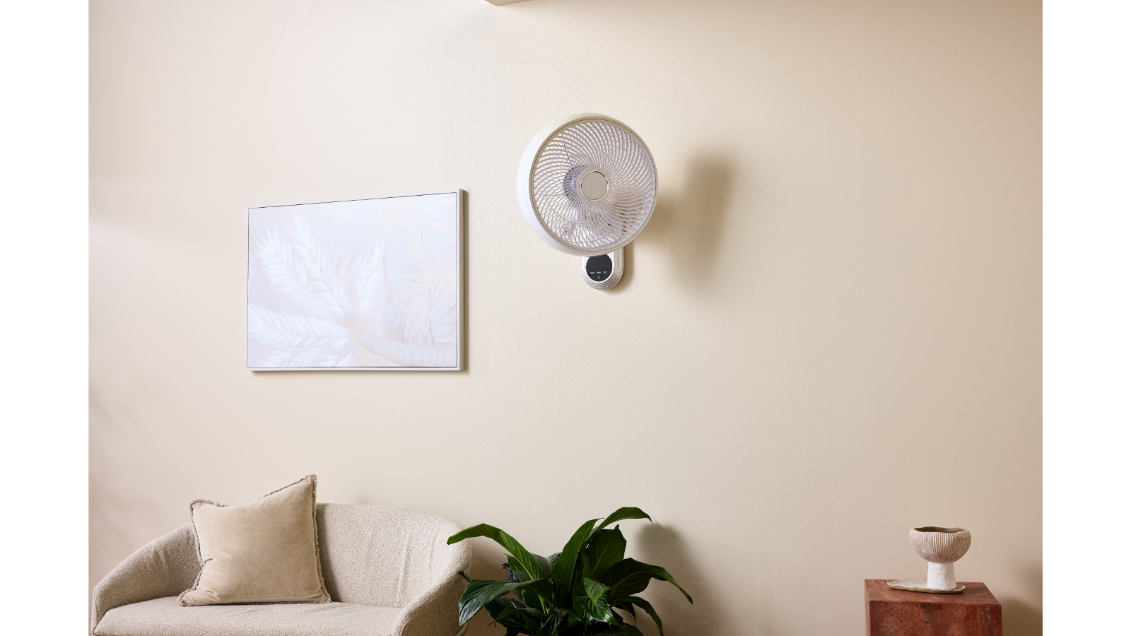 Goldair Platinum 40cm Wall Fan with Wifi White Domayne