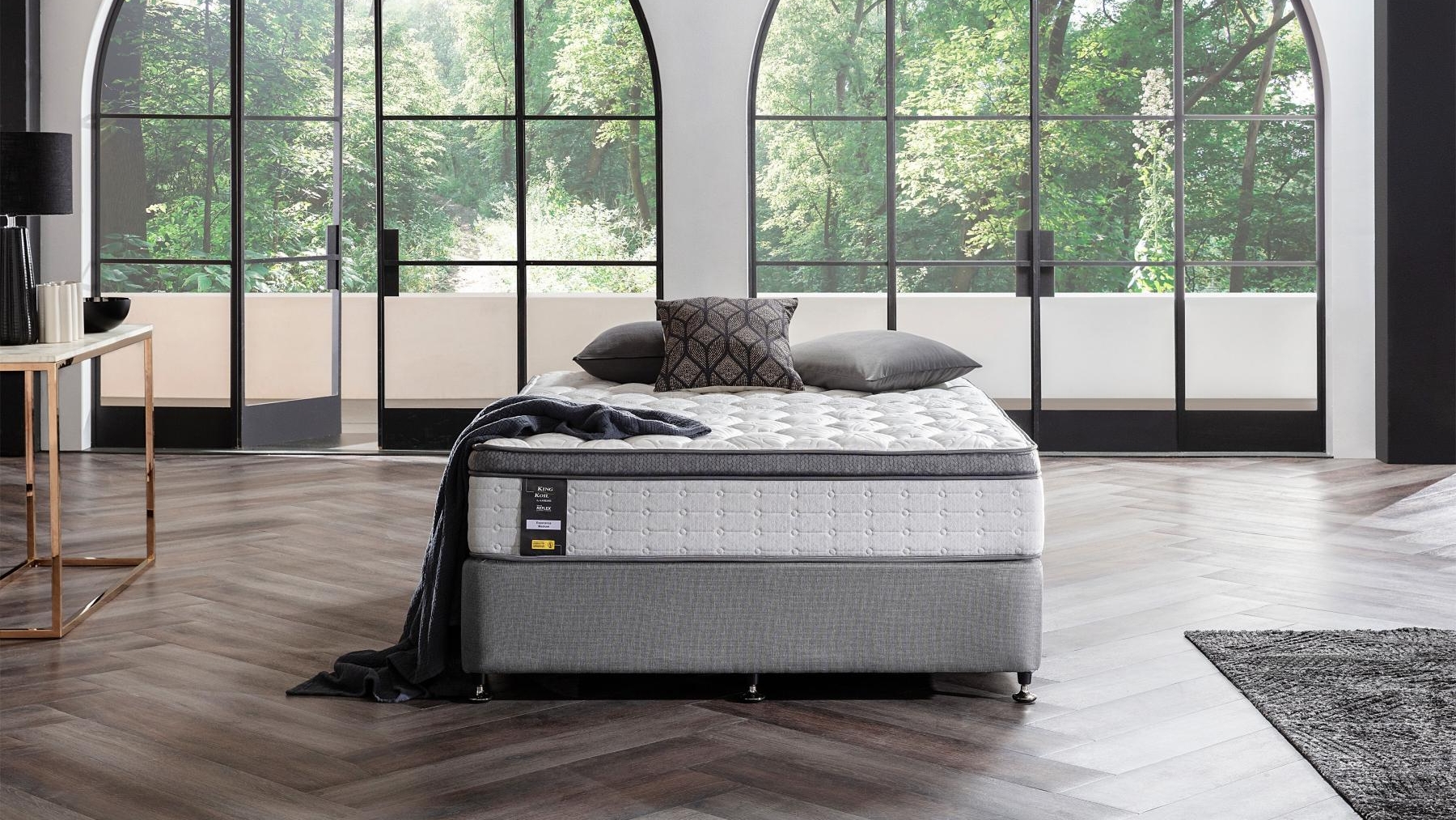 King Koil Esperance Medium Mattress + Select Bed Base Queen Bundle