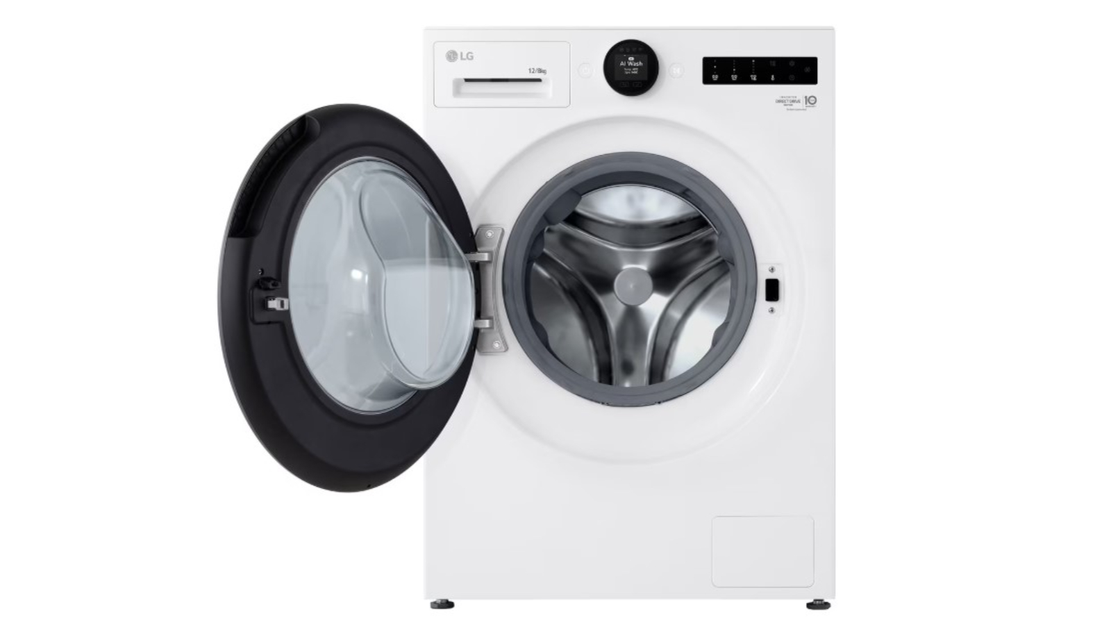 LG 12/8kg Series 10 Front Load Washer Dryer Combo - Essence White