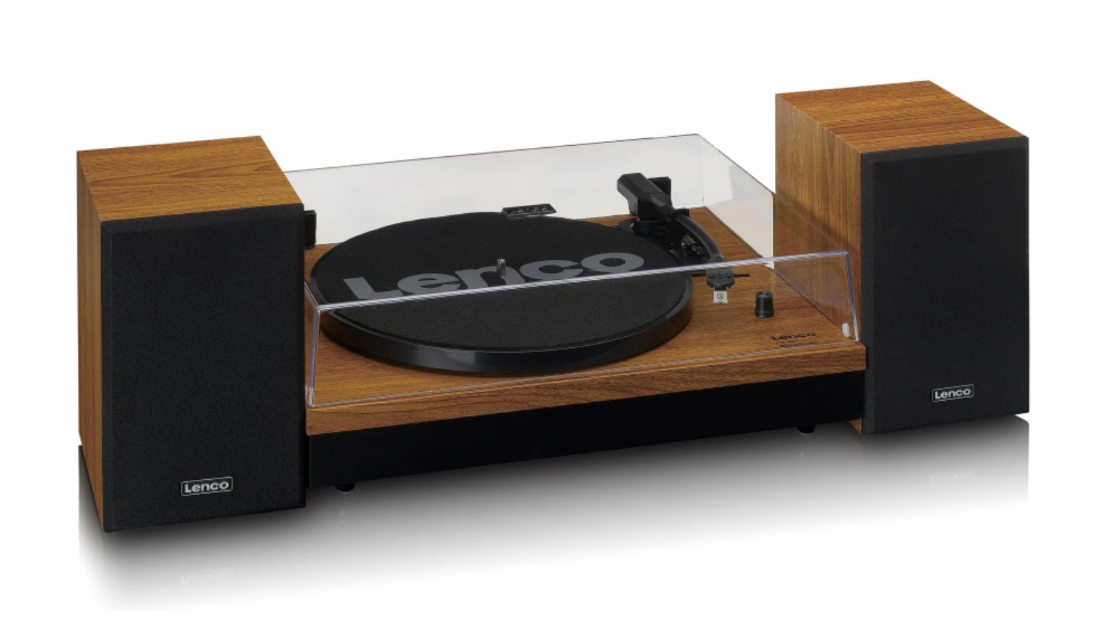 Lenco LS-310WD Turntable with 2 Bluetooth Speaker - Wood