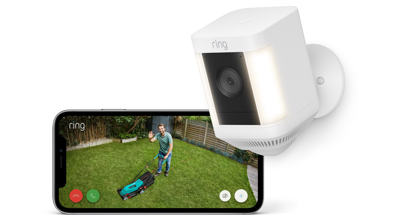 Ring Spotlight Cam Plus Battery 2-Pack Security Camera - White