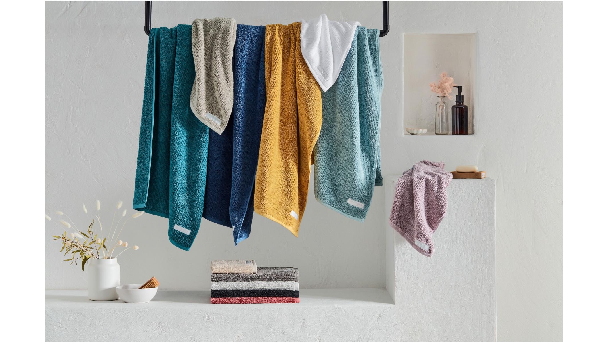 Sheridan Living Textures Ash Bath Sheet Domayne