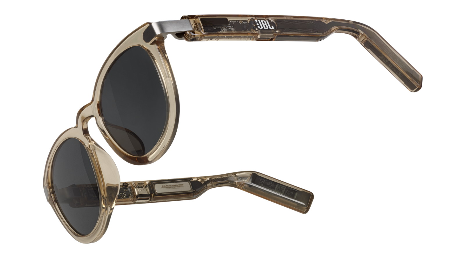 JBL Soundgear Frames Round Audio Glasses - Amber | Domayne