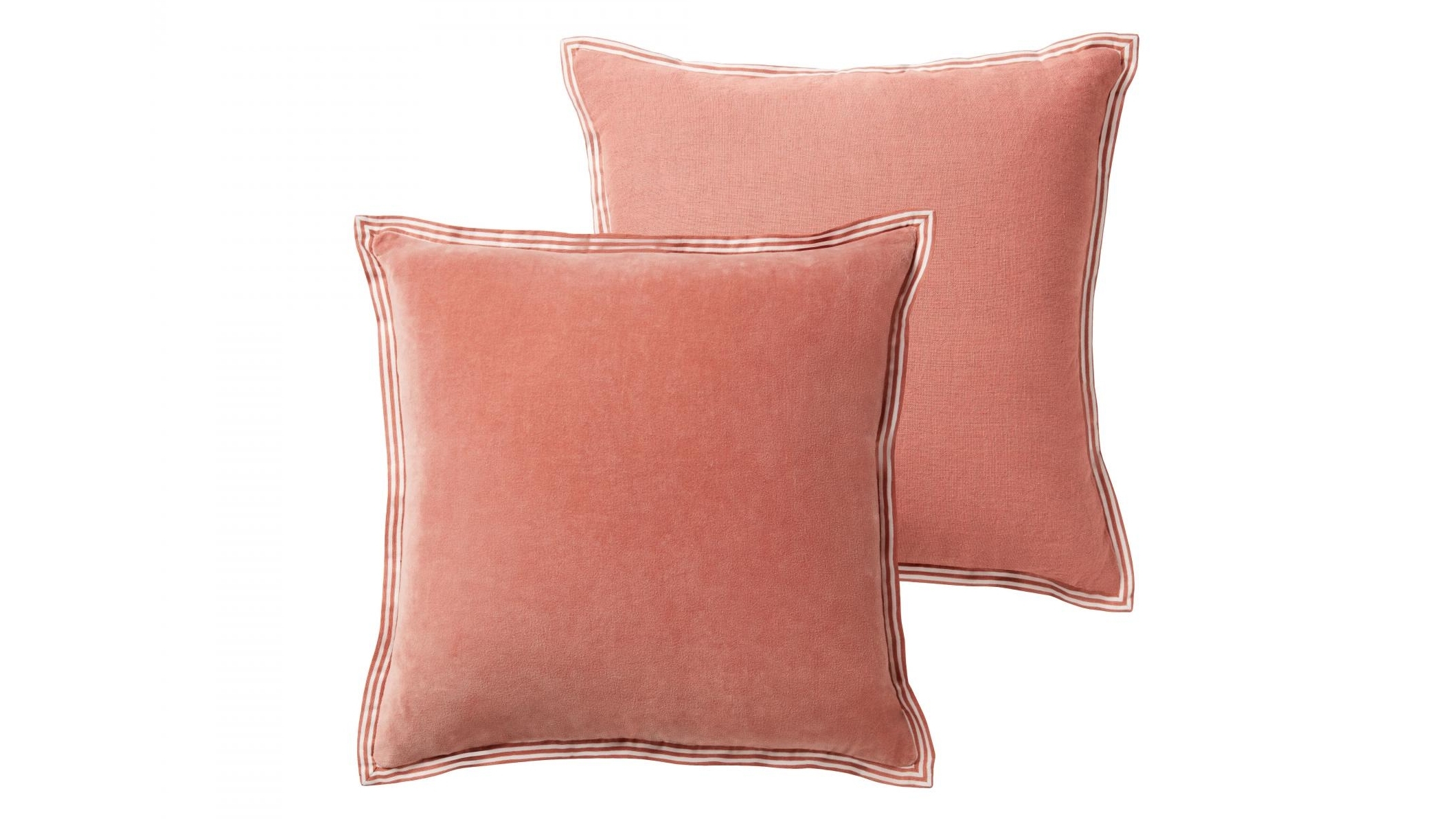 Nora Velvet/Linen Reversible Cushion – Clay