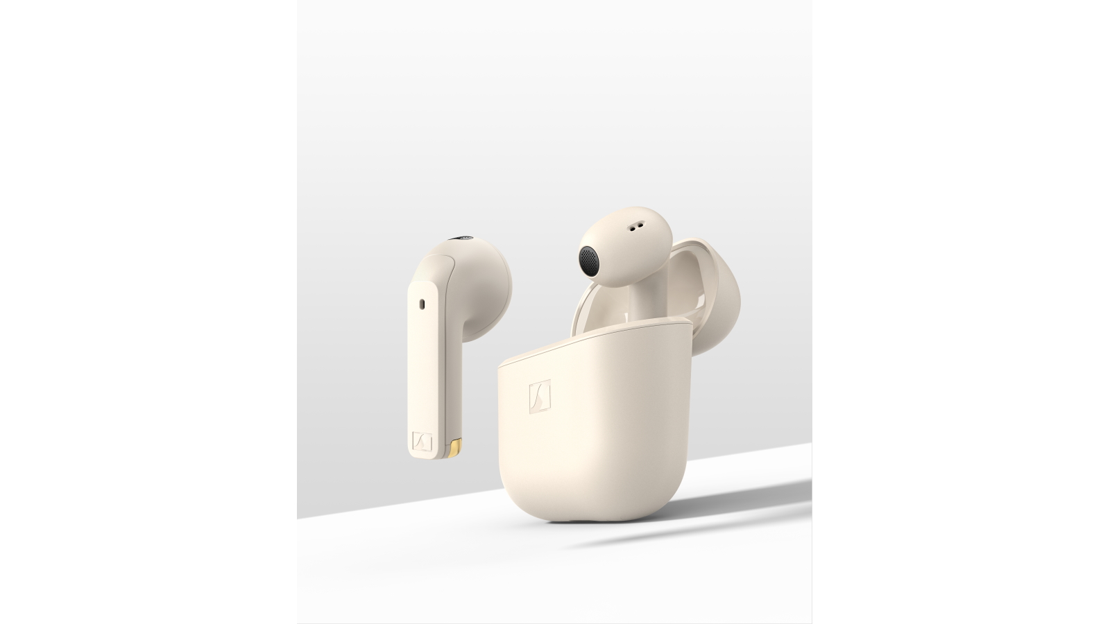 Sennheiser Accentum Open Wireless Earbuds - Cream | Domayne