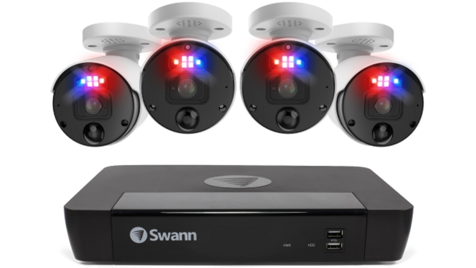 【新品】Swann Enforcer Security System 4台セット Swann 4 Camera 8 Channel 12MP Pro Enforcer NVR Security