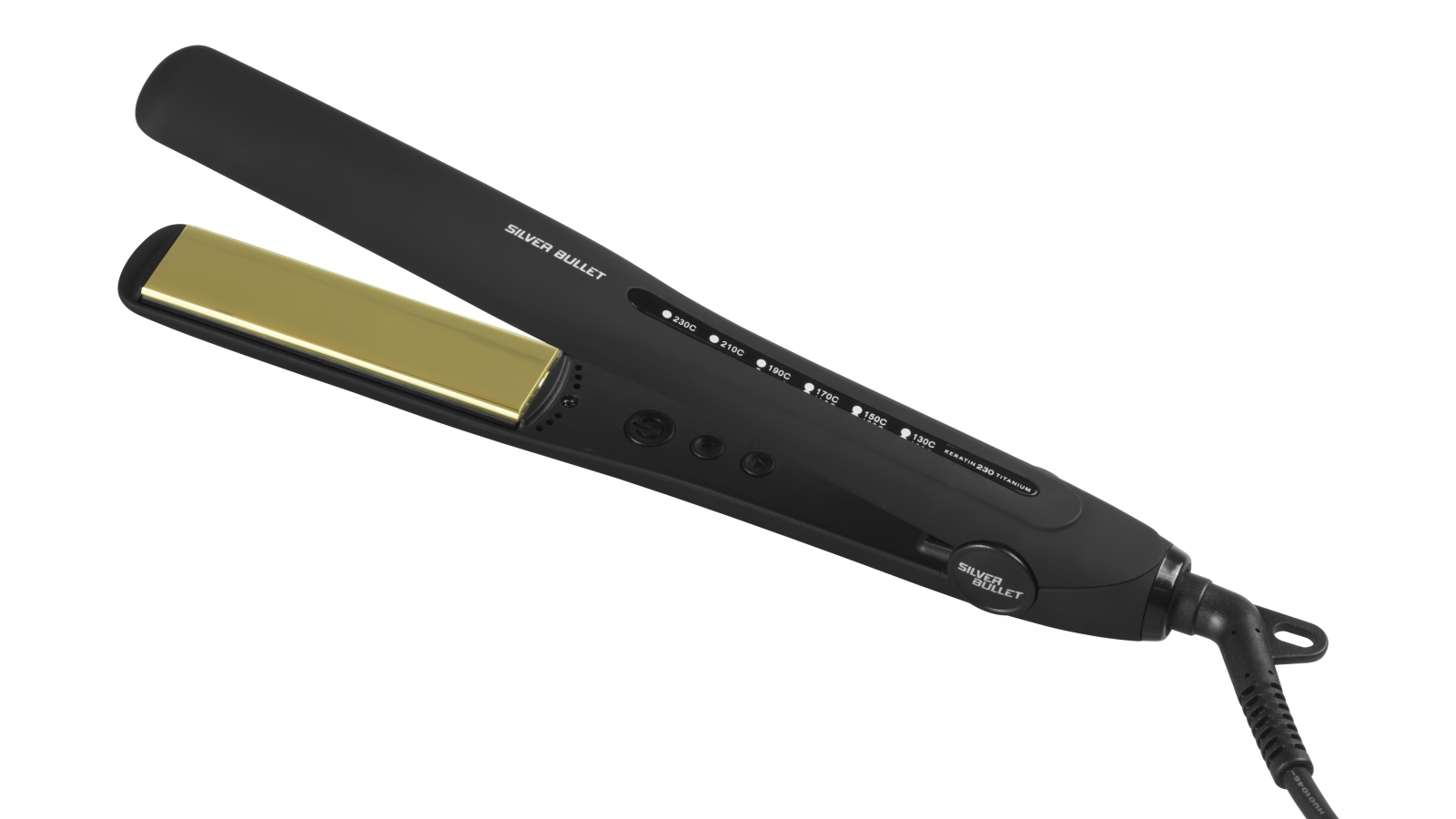 Silver Bullet Keratin 230 Titanium 25mm Hair Straightener - Gold