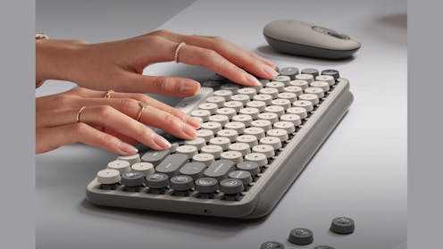 Logitech POP Keys Wireless Mechanical Emoji Keyboard - Sand | Domayne