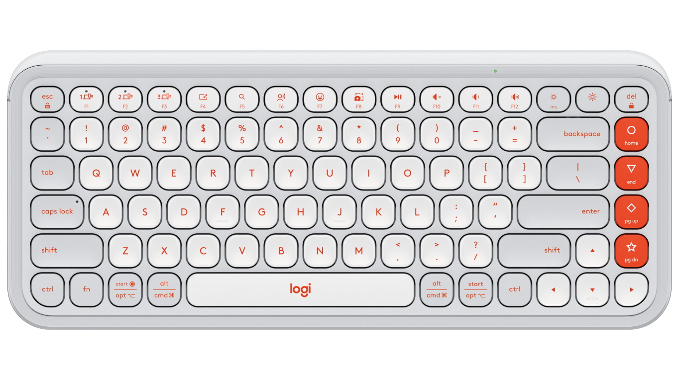Logitech POP Icon Keys Wireless Keyboard - White | Domayne