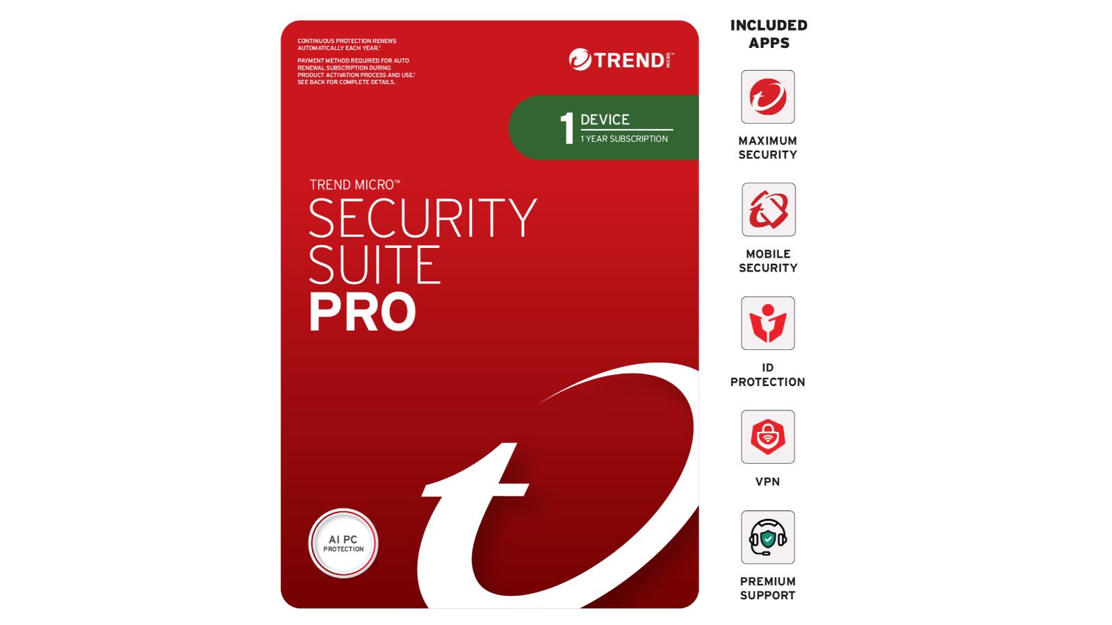 Trend Micro Security Suite Pro - 1 Year for 1 Device | Domayne