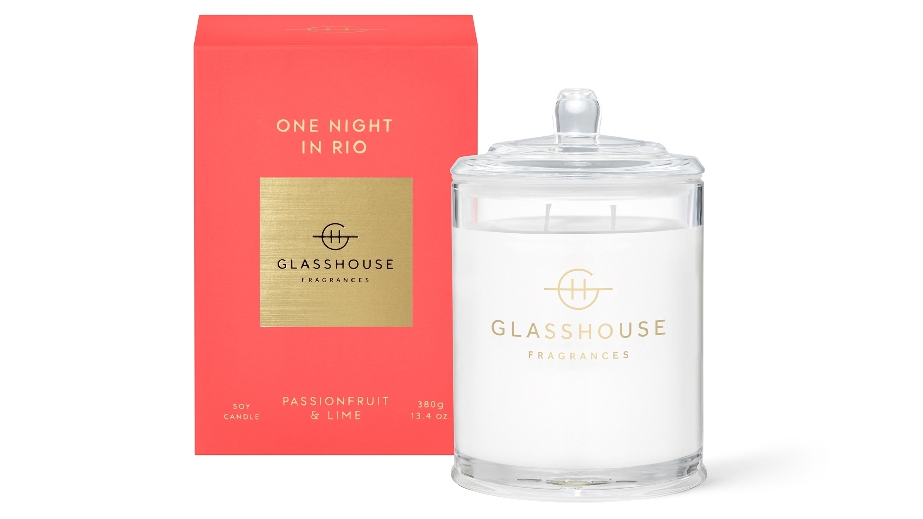 Glasshouse One Night In Rio Passionfruit & Lime 380g Candle