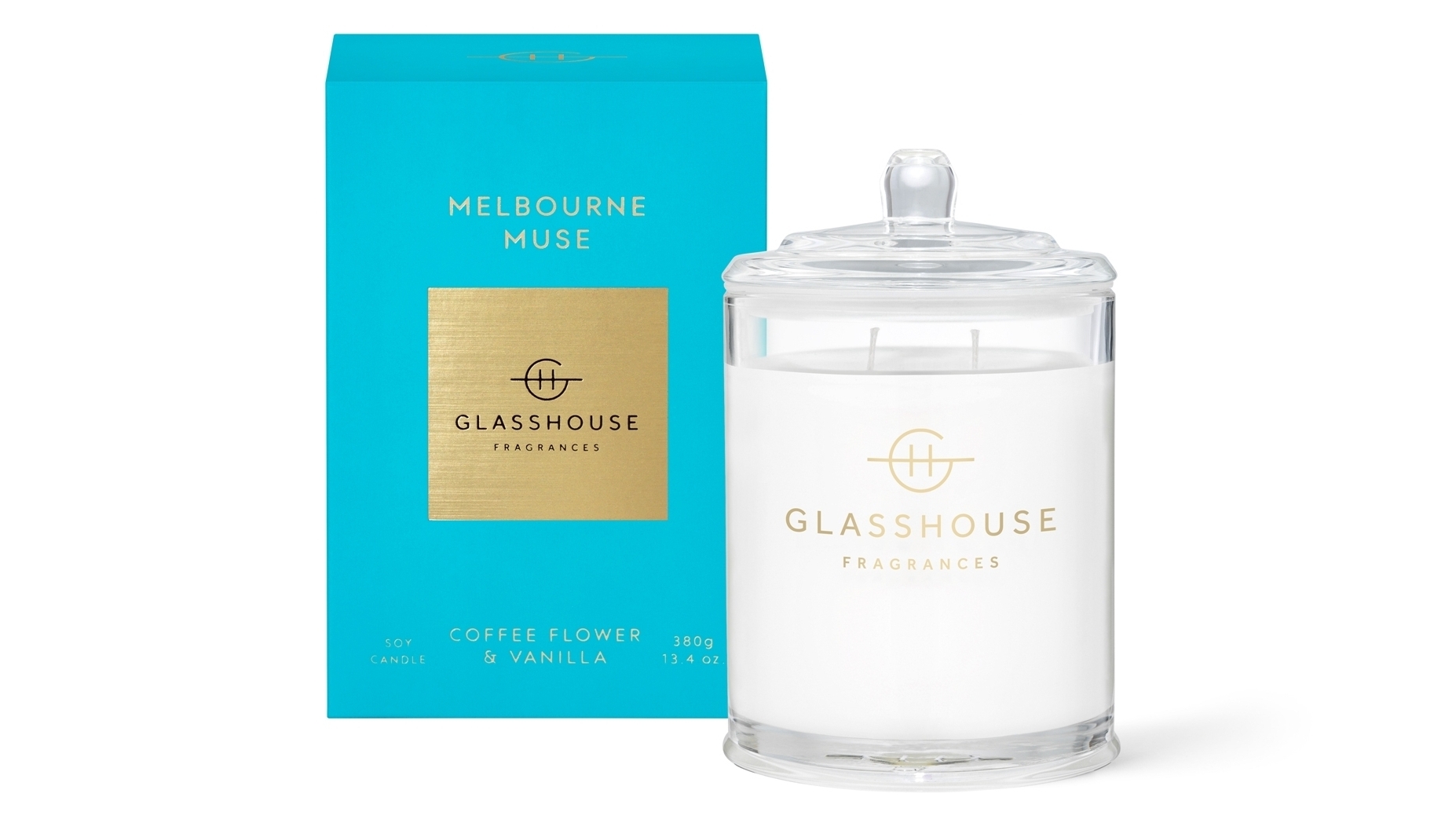 Glasshouse Melbourne Muse Coffee Flower & Vanilla 380g Candle