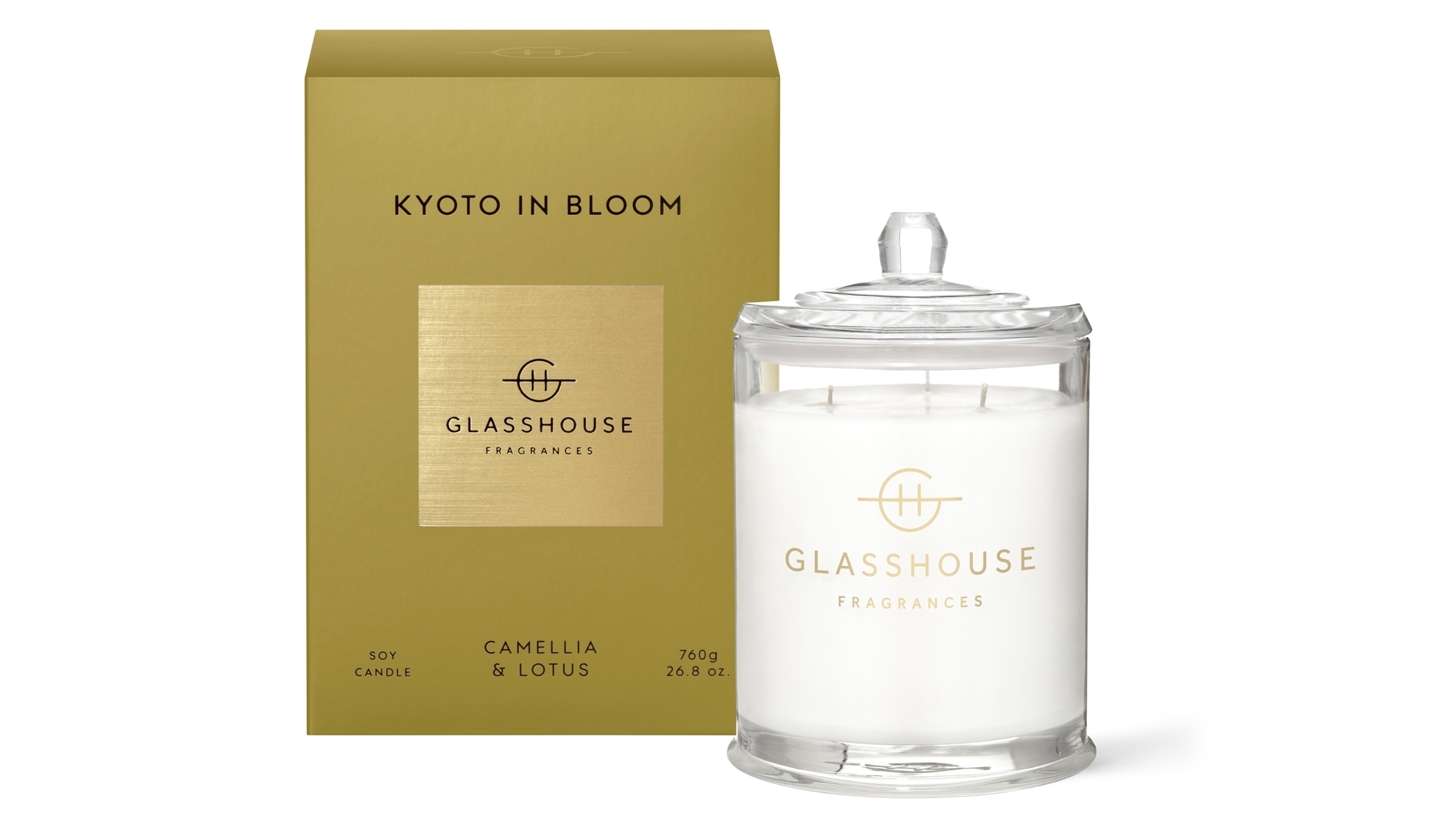 Glasshouse Kyoto In Bloom Camellia & Lotus Candle - 760G