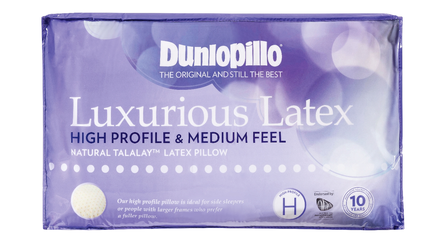 Dunlopillo Luxurious Latex High Profile & Medium Feel Pillow