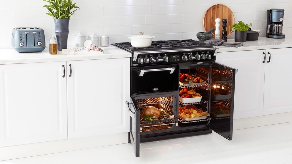 Belling black range cooker sales
