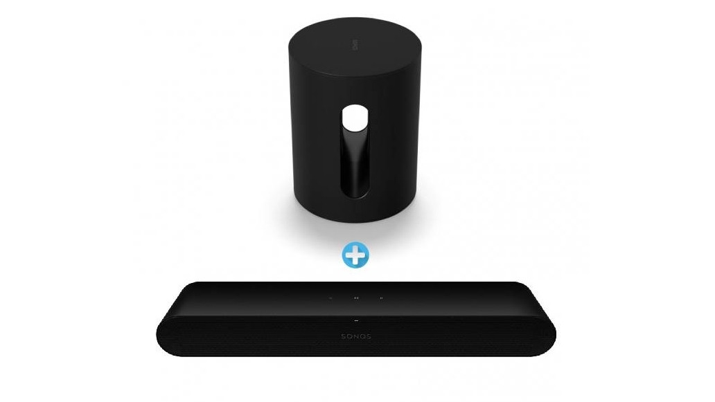 Sonos Ray Compact Soundbar + Sub Mini Subwoofer Package - Black