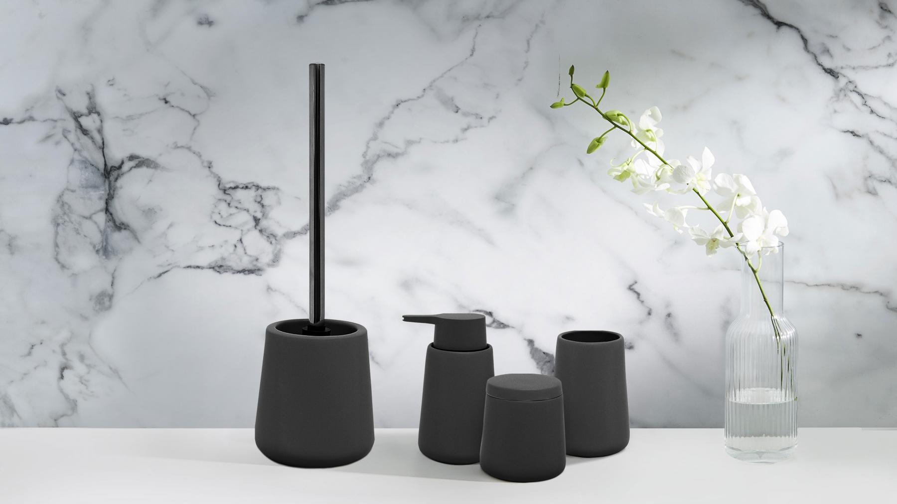 Salt & Pepper Lyon Black Bathroom Accessories | Domayne
