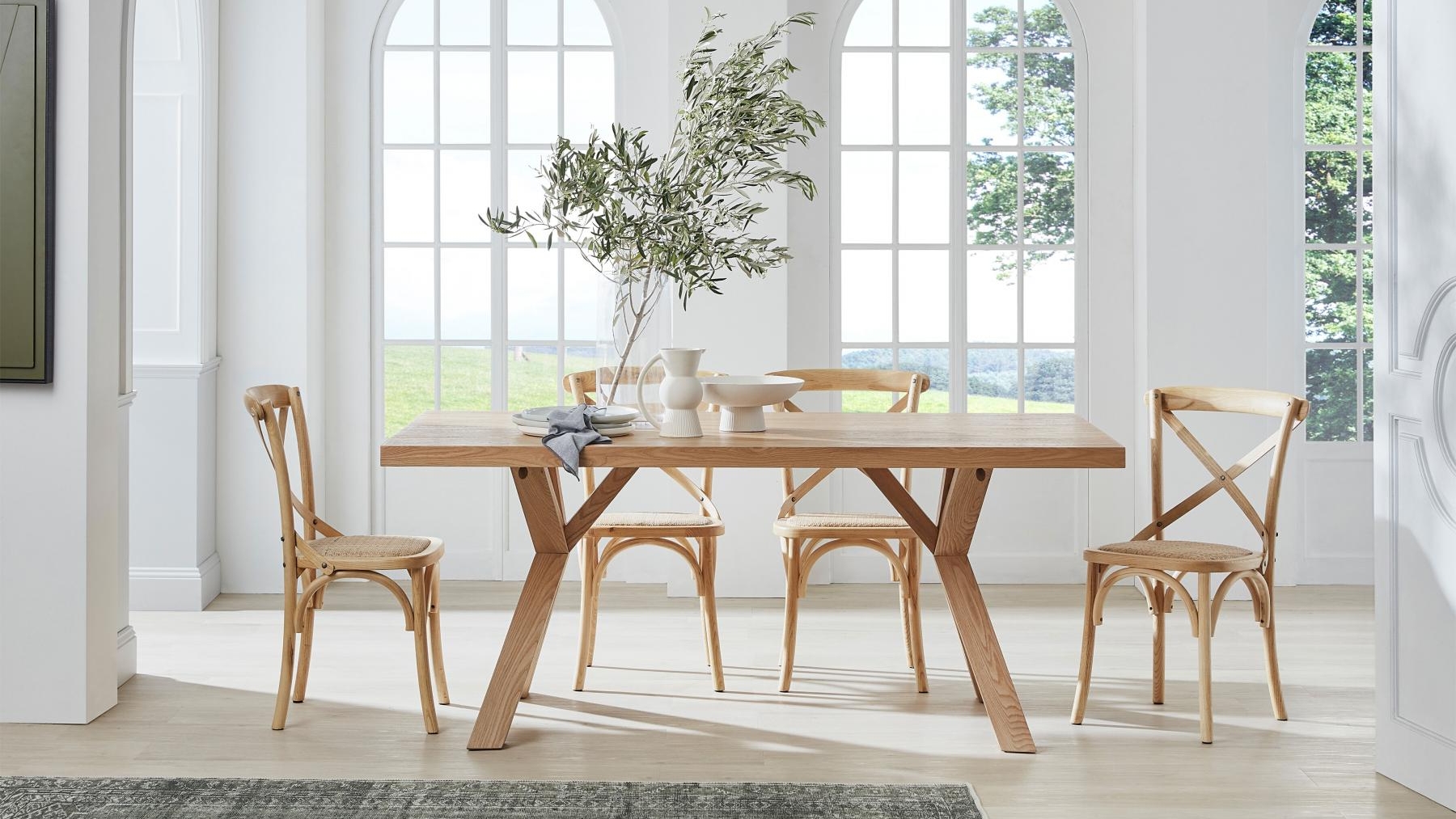 River 7Piece Dining Setting with Cafe Chairs Domayne