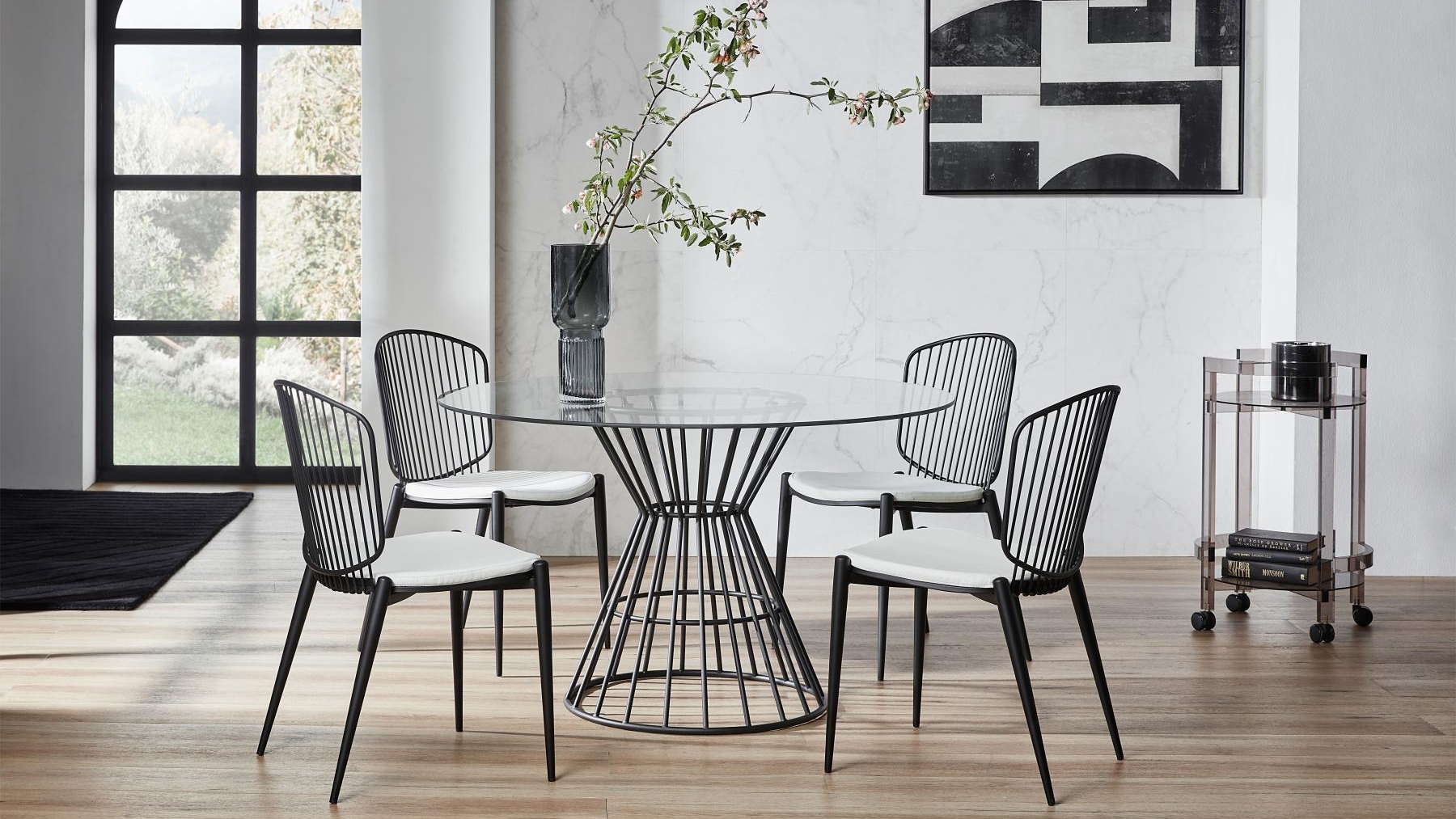 Dining Tables Round Extendable Marble Wood Domayne