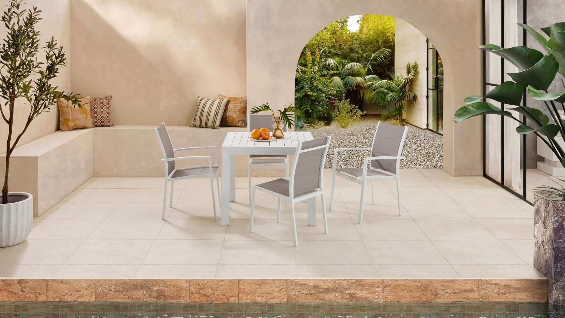 Harmony Outdoor Extension Dining Table in White