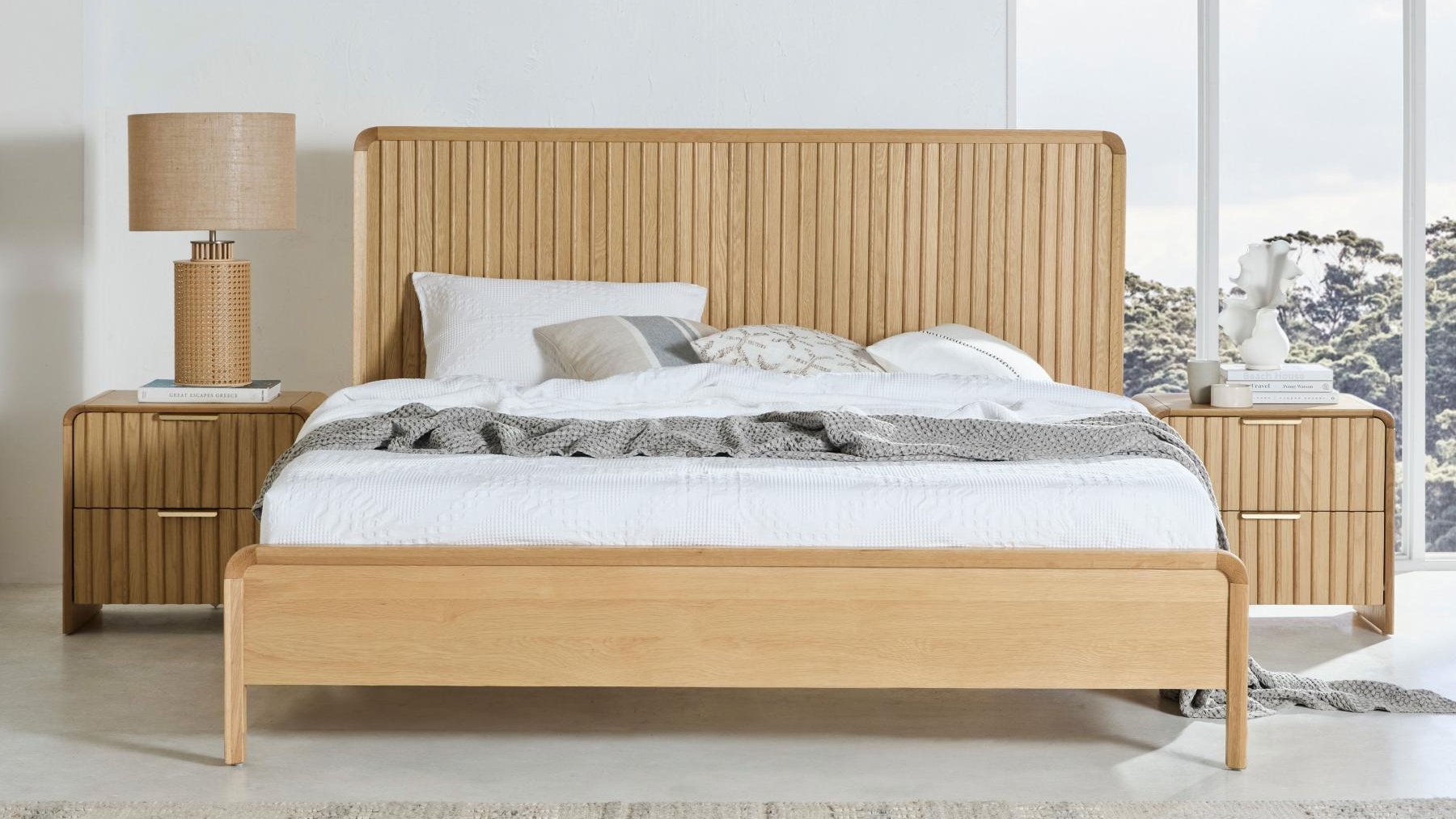 Gus Bed - Natural Oak